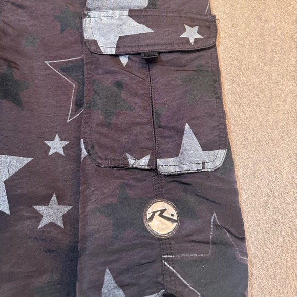 Rusty 2000’s Black and Silver Star Swim Trunks - Picture 3 of 5
